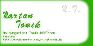 marton tomik business card